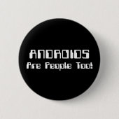 ANDROIDS sind Leute auch! Button (Vorderseite)