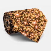Andromeda Black Hole Gold Sparkle Artist Konzept Krawatte (Gerollt)