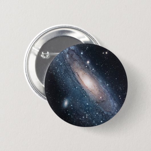 Andromeda-Galaxie-Milchweg-Kosmos Button (Vorne & Hinten)