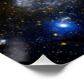 Andromeda-Galaxie-Milchweg-Kosmos Poster (Ecke)