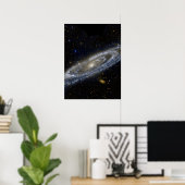 Andromeda-Galaxie-Milchweg-Kosmos Poster (Heimbüro)