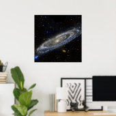 Andromeda-Galaxie-Milchweg-Kosmos Poster (Heimbüro)