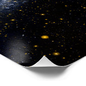 Andromeda-Galaxie-Milchweg-Kosmos Poster (Ecke)