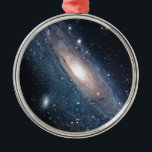 Andromeda-Galaxie-Milchweg-Kosmos Silbernes Ornament<br><div class="desc">Andromeda-Galaxie-Milchweg-Kosmos</div>