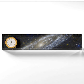 Andromeda-Galaxie-Milchweg-Kosmos-Universum Namensplakette