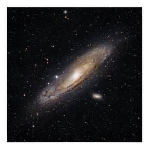 Andromeda-Galaxie Raumfotografie Poster