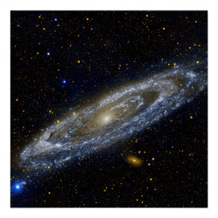 Andromeda-Galaxie Ultraviolett-Ansicht Poster