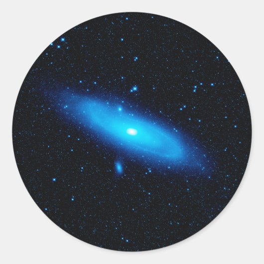 Andromeda Galaxie Weltraumwissenschaft Astronomisc Runder Aufkleber (Vorderseite)