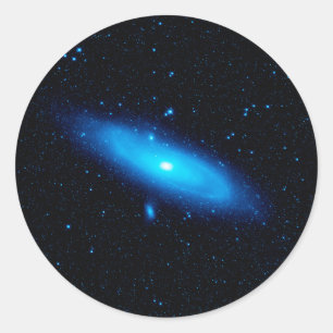 Andromeda Galaxie Weltraumwissenschaft Astronomisc Runder Aufkleber
