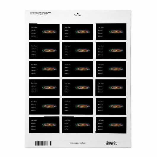 Andromeda Galaxy Adressaufkleber (Vorne)