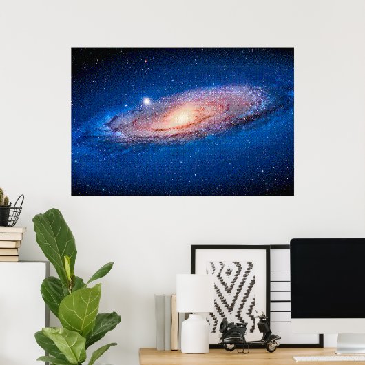 Andromeda Galaxy für NES, Pixel Art Poster (Heimbüro)