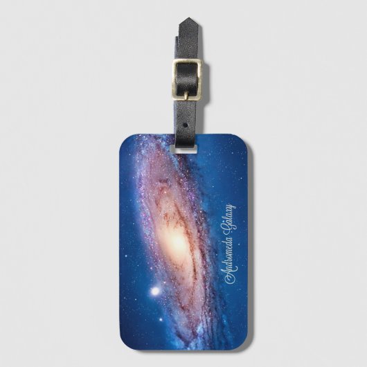 Andromeda Galaxy Gepäckanhänger (Vorderseite Vertikal)
