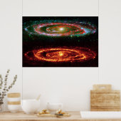 Andromeda Galaxy in Red-UV 36x24 (36x24) Poster (Küche)