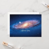 Andromeda Galaxy Karte (Vorderseite/Rückseite Beispiel)