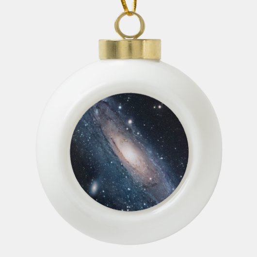 Andromeda Galaxy Milky Way Stars Universe Bell Keramik Kugel-Ornament (Vorderseite)