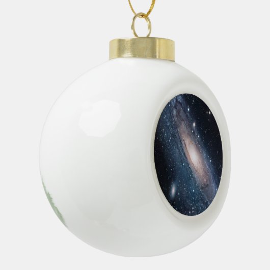 Andromeda Galaxy Milky Way Stars Universe Chic Keramik Kugel-Ornament (Links)