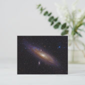 Andromeda Galaxy mit Wasserstoff-Alpha-Filter Postkarte (Stehend Vorderseite)