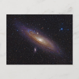 Andromeda Galaxy mit Wasserstoff-Alpha-Filter Postkarte