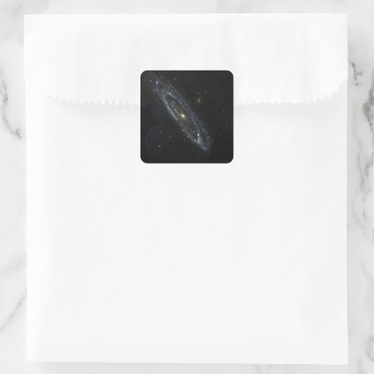 Andromeda Galaxy Quadratischer Aufkleber (Tasche)