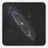 Andromeda Galaxy Quadratischer Aufkleber (Vorderseite)