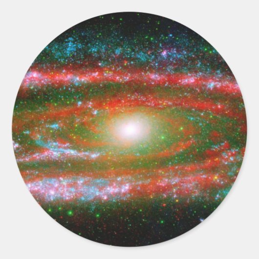 Andromeda Galaxy Runder Aufkleber (Vorderseite)