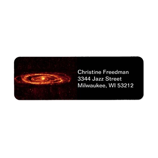 Andromeda Galaxy Spitzer in Infrarot, ZGOS-Adresse (Vorne)