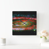 Andromeda Gallaxy Quadratische Wanduhr (Zuhause)