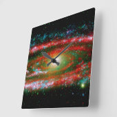 Andromeda Gallaxy Quadratische Wanduhr (Winkel)