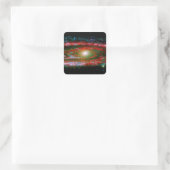 Andromeda Gallaxy Quadratischer Aufkleber (Tasche)