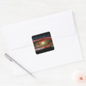 Andromeda Gallaxy Quadratischer Aufkleber (Umschlag)