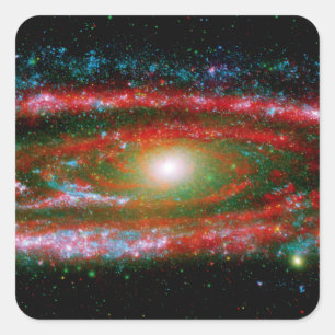 Andromeda Gallaxy Quadratischer Aufkleber