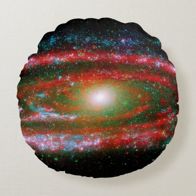 Andromeda Gallaxy Rundes Kissen (Vorderseite)
