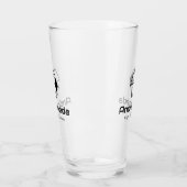 Andromeda Pint Glass (schwarz auf transparent) Glas (Links)