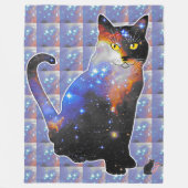 Andromeda Space bei Katze Fleece Blanket (Vorderseite)