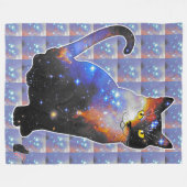 Andromeda Space bei Katze Fleece Blanket (Vorderseite (Horizontal))