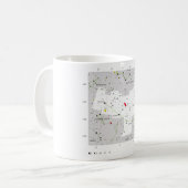 Andromeda-Stern-Systems-Konstellations-Diagramm Kaffeetasse (Vorderseite Links)