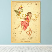Andromeda - Vintages Astronomisches Star Chart Ima Leinwanddruck (Insitu (Holzboden))