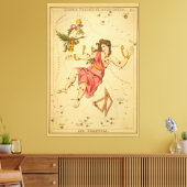 Andromeda - Vintages Astronomisches Star Chart Ima Leinwanddruck (Insitu (Wohnzimmer))