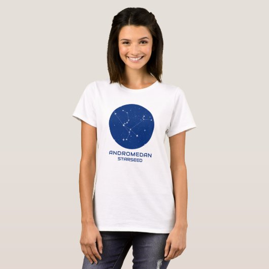 Andromedan Starseed T - Shirt | Blaugalaktisches T (Vorne ganz)