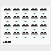 Androphilia Pride Flag Herz-Aufkleber (Blatt)