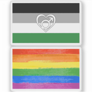 Androphilia Pride Flag und Symbol Aufkleber