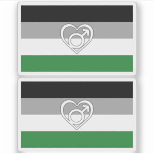 Androphilia Pride Flag und Symbol Aufkleber