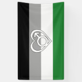 Androphilia Pride Flag und Symbol Banner (Vertikal)