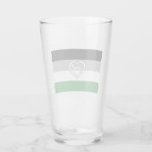 Androphilia Pride Flag und Symbol Glas (Rückseite)