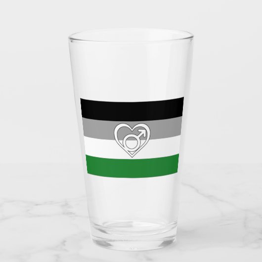 Androphilia Pride Flag und Symbol Glas (Vorderseite)