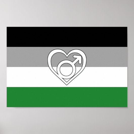 Androphilia Pride Flag und Symbol Poster (Vorne)