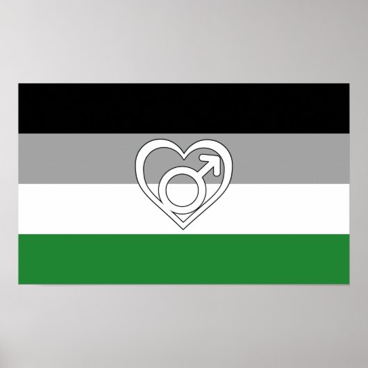 Androphilia Pride Flag und Symbol Poster (Vorne)