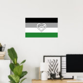 Androphilia Pride Flag und Symbol Poster (Heimbüro)