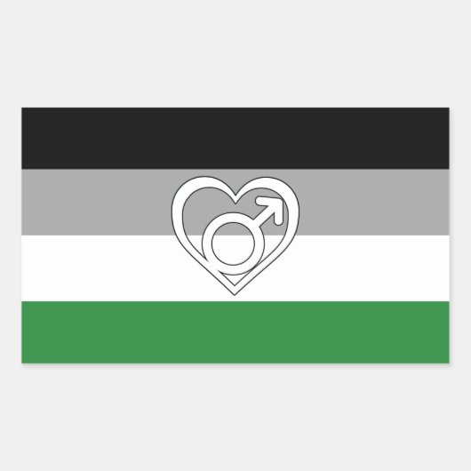 Androphilia Pride Flag und Symbol Rechteckiger Aufkleber (Vorderseite)