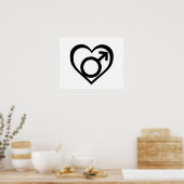 ANDROPHILIA SYMBOL -.png Poster (Küche)